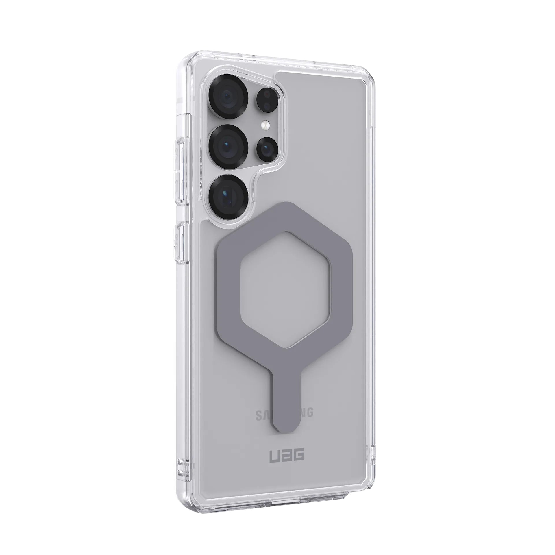 Urban Armor Gear UAG Plyo Pro – Rückcover – für Samsung Galaxy S25 Ultra, TPU, Silber/Transparent, bis 4,8 m sturzsicher