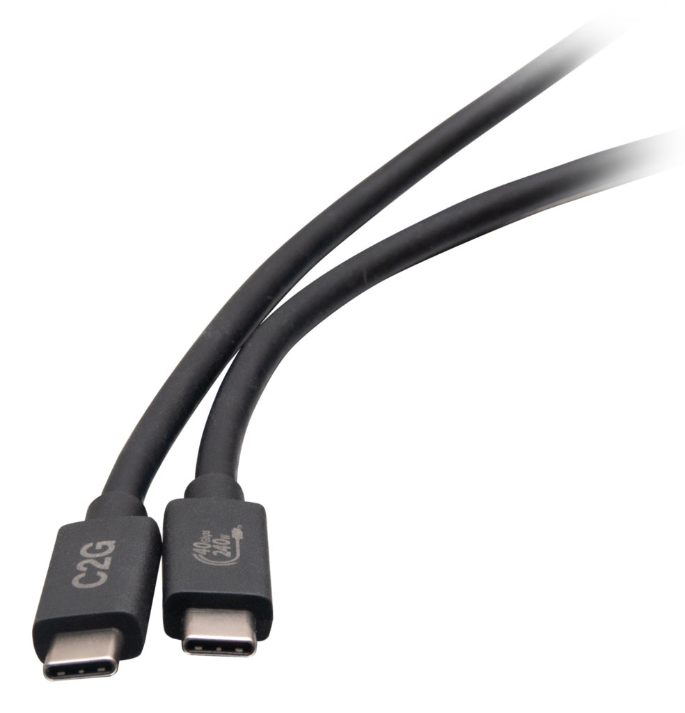 C2G USB-C auf USB-C Kabel – USB4 40 Gbit/s – 1 m – PD 240 W – TPE-Mantel – Schwarz