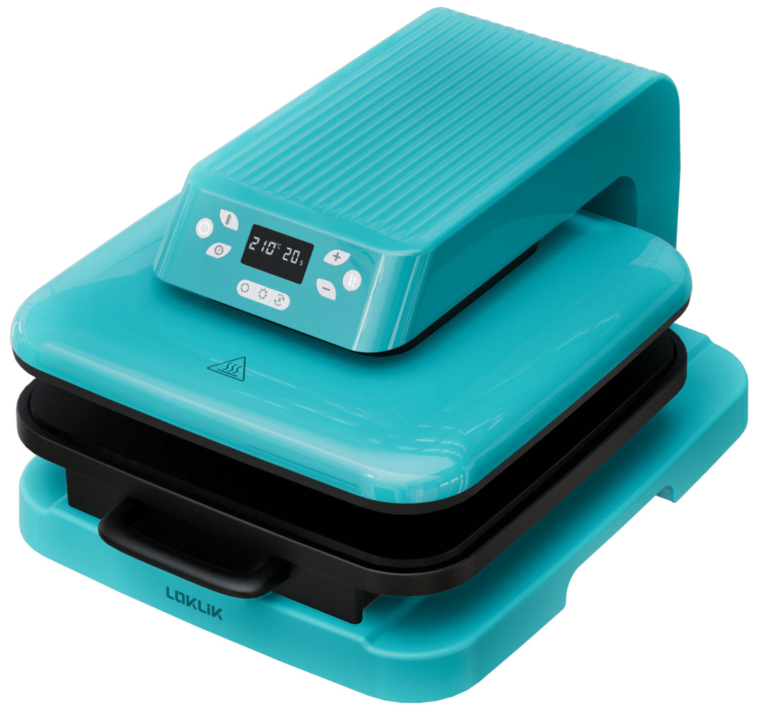 LOKLiK Stanz-/Prägemaschine Transferpresse Auto – 38 × 38 cm – Blau