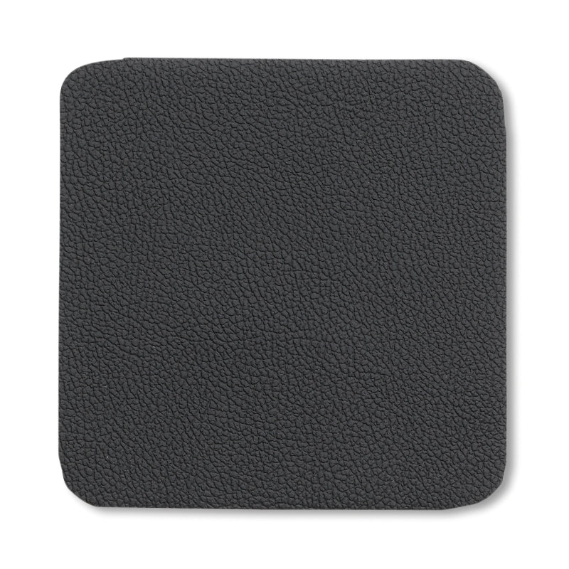 Kela Untersetzer Kimara – 4er Set, 10,0 × 10,0 × 0,2 cm, Kunstleder, Schwarz, für Gläser