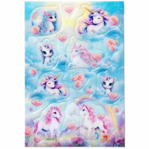 HERMA Schmucketiketten – Happy Unicorns – 17 Stück – permanent – mehrfarbig