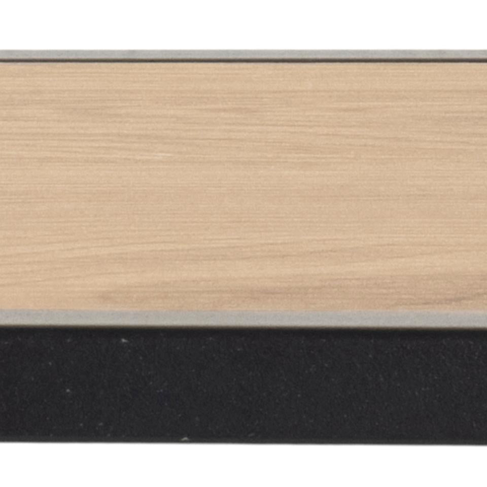 Actona Wandgarderobe – 7 Haken, Stahl/Holz, Schwarz/Natur, 77 × 28 × 22 cm