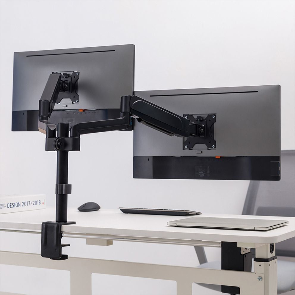 VALUE Dual-Arm – Monitorarm Tischhalterung – 2 Monitore – 17–32" – VESA 75×75/100×100 mm – bis 9 kg/Monitor