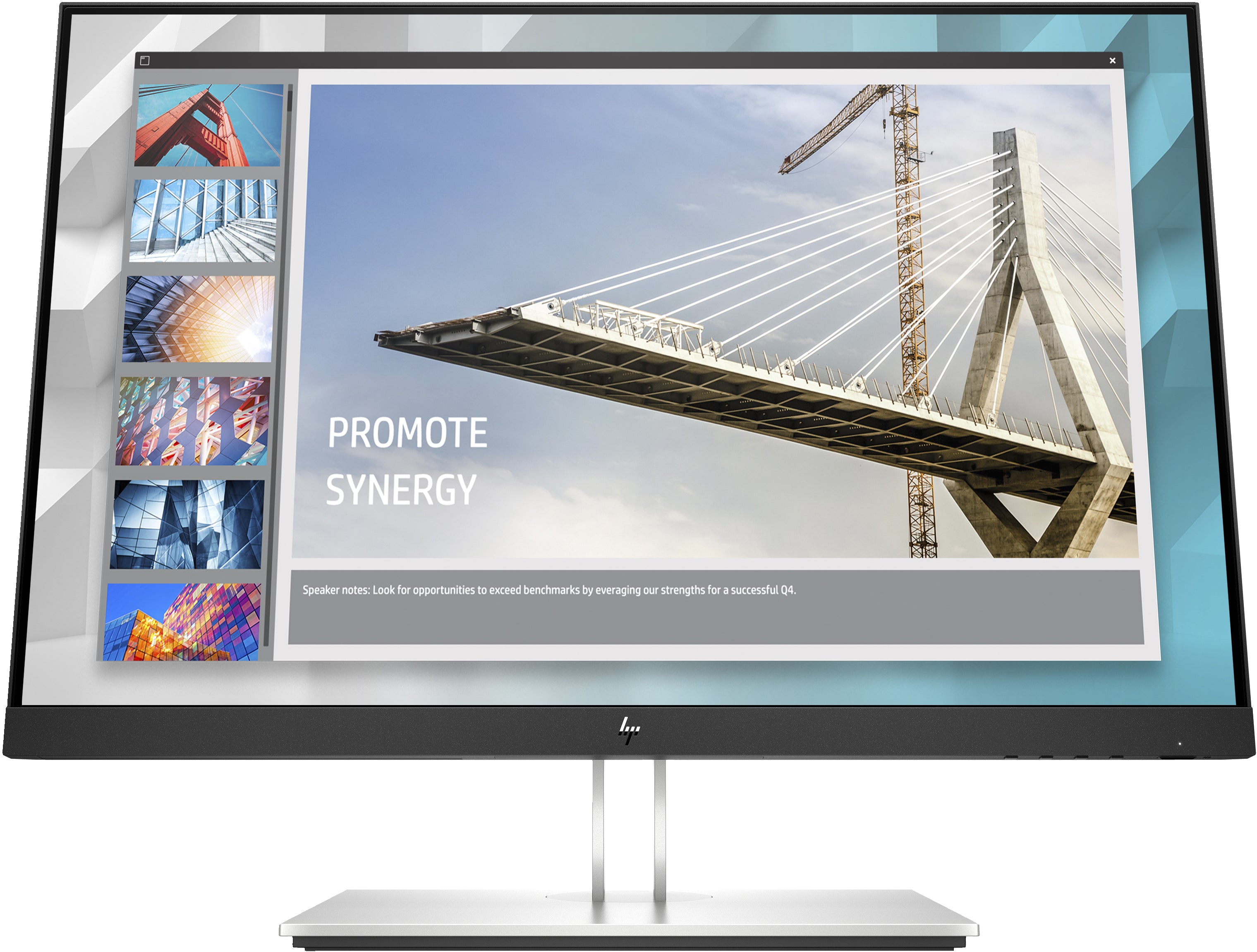 HP E24i G4 – Monitor, 24", IPS, 60 Hz, 250 cd/m², USB-Hub integriert, VESA 100 × 100, Silber