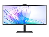 Samsung S34C652VAU – Monitor, 34", Webcam, Integrierte Lautsprecher, USB-C, KVM, VESA 100 × 100, Schwarz