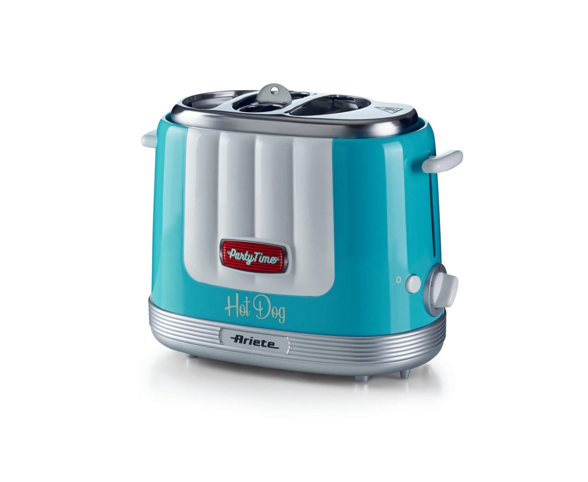 Ariete Hot-Dog-Gerät ARI-206-RD – 2 Hot Dogs, 5 Stufen, 650 W – Hellblau