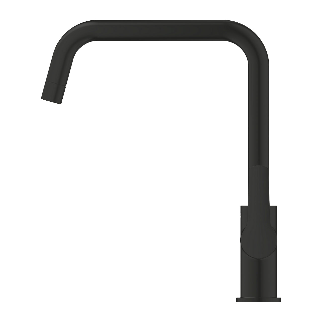 GROHE Start Einhebelmischer – U-Auslauf, Schwarz, Metall, Einlochmontage, Anschluss 3/8"
