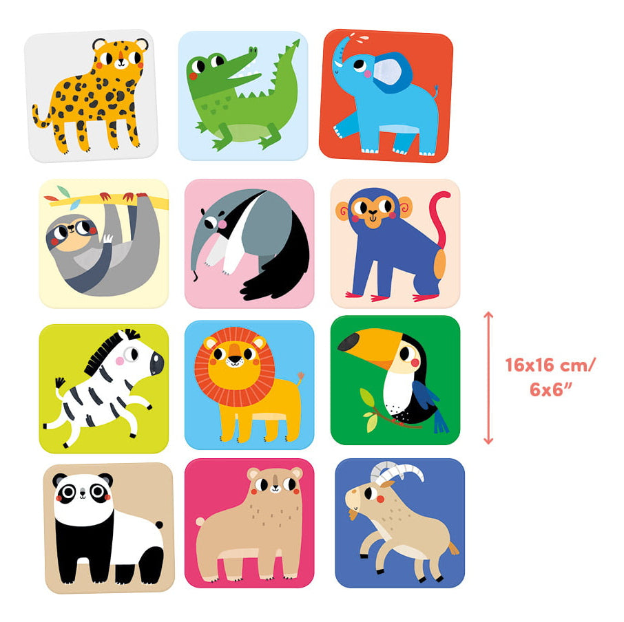 Banana Panda Suuuper Size Memory Spiel Wilde Tiere – Kartenspiel, 2–4 Spieler, ab 2 Jahren, 10 min