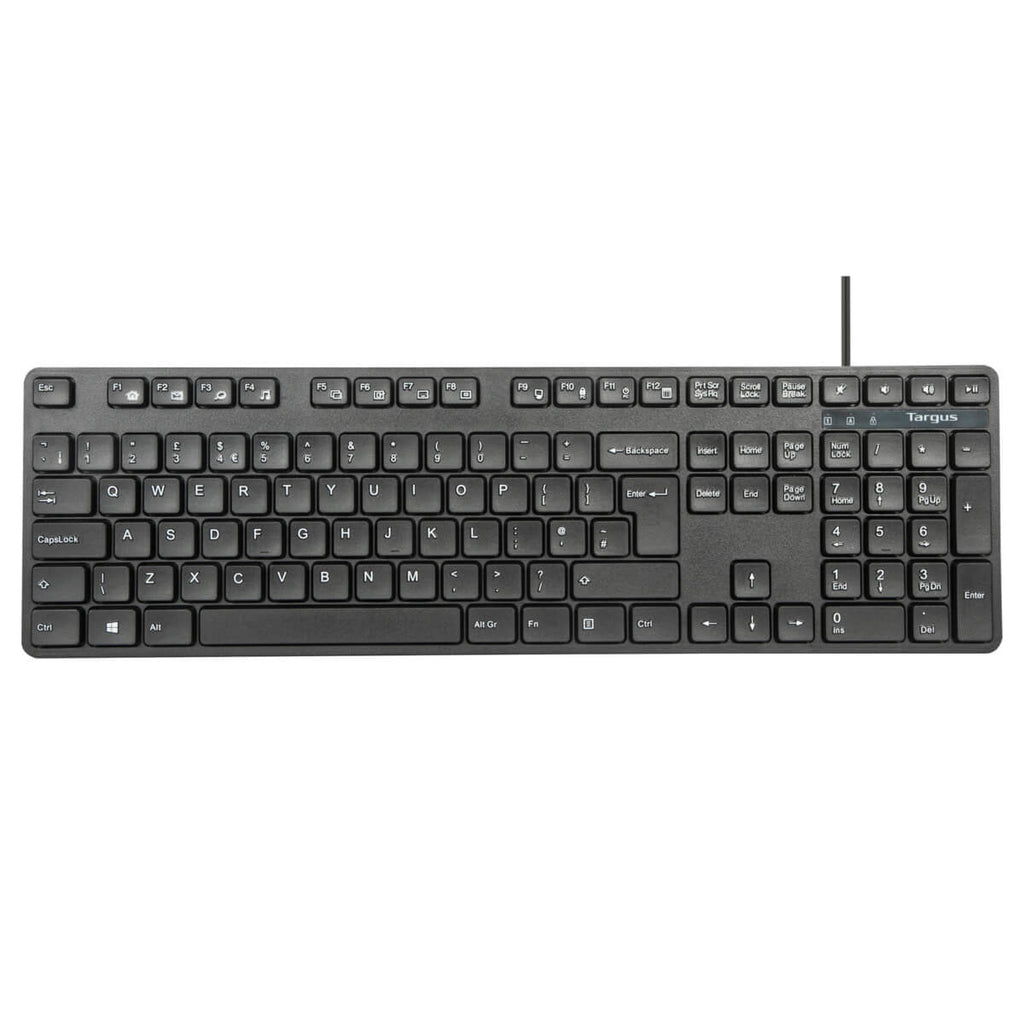 Targus Tastatur, kabelgebunden, UK-Layout (EN), Fullsize (mit Ziffernblock)