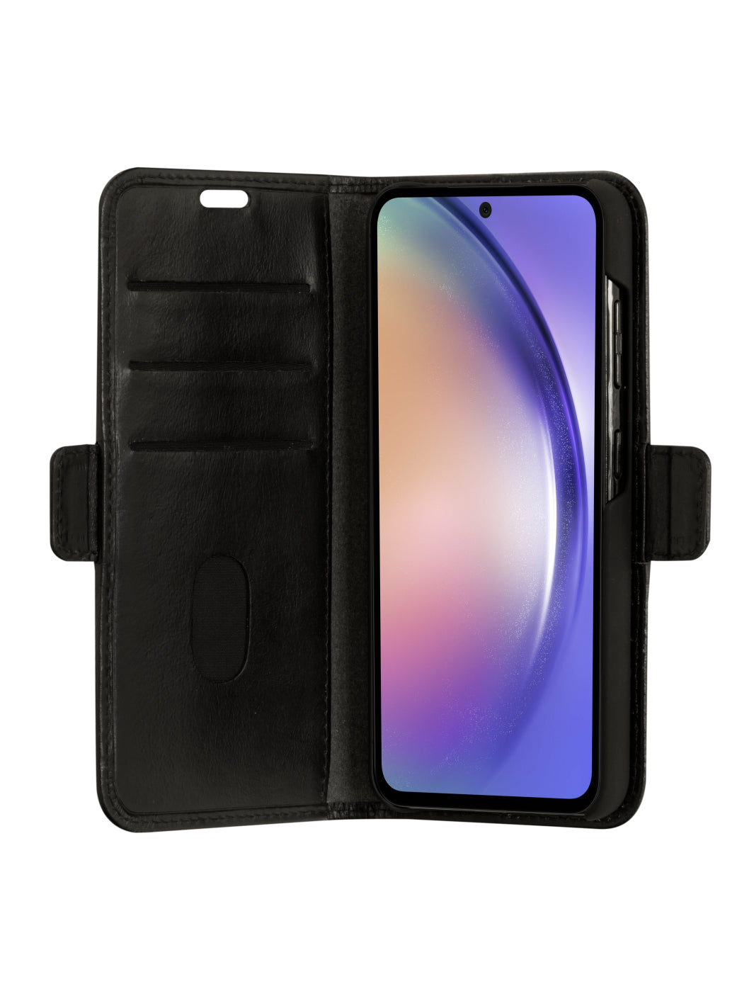 dbramante1928 Copenhagen Wallethülle – für Samsung Galaxy A54 5G, mit Ständer, 3 Kartenfächer, Leder, schwarz