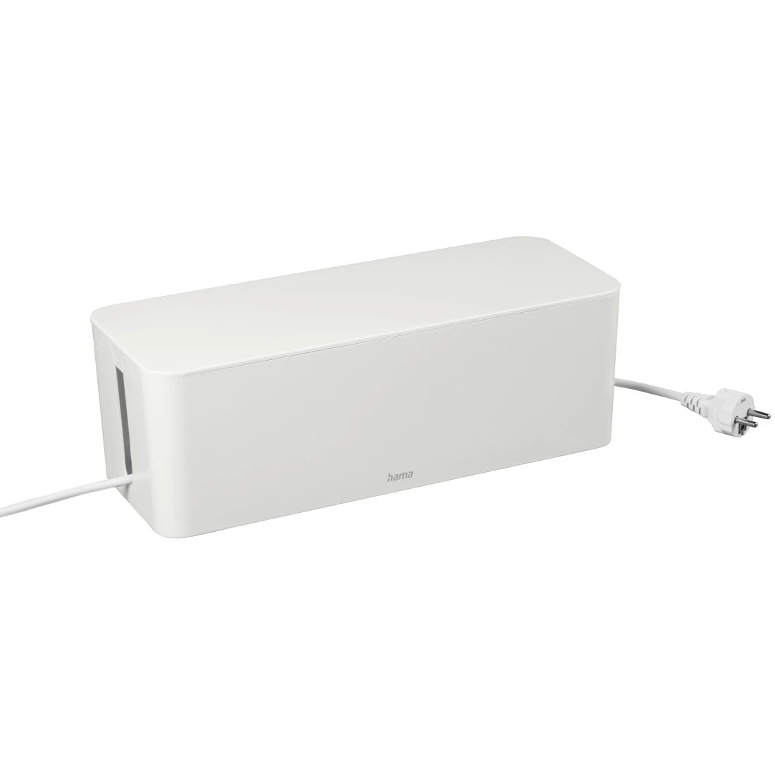 Hama Kabelbox – 406 × 156 mm, Kunststoff, Weiss, zuschneidbar, für Kabel bis Ø 20 mm