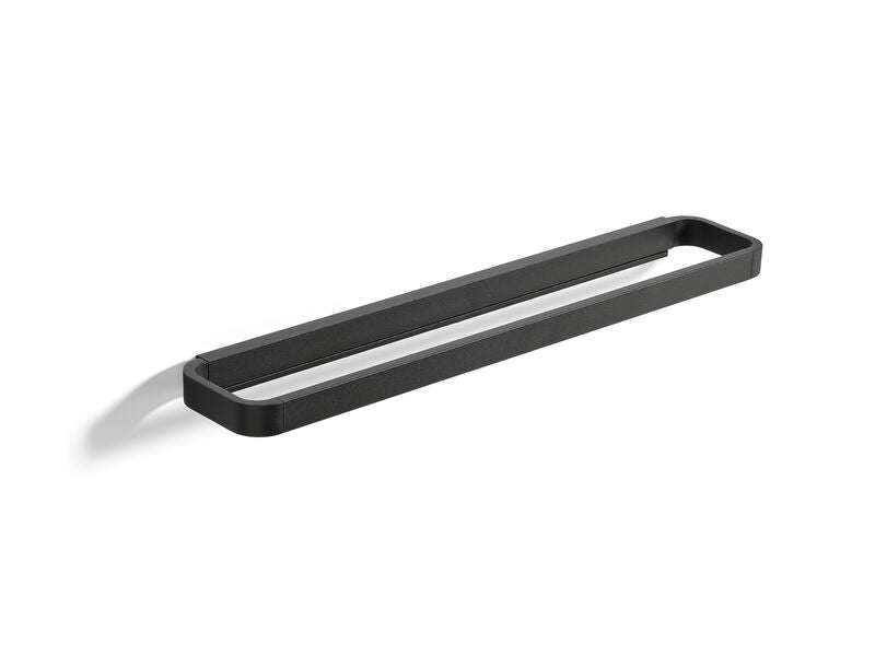 Zone Denmark Handtuchhalter – 44×7,5×2,5 cm, Aluminium, Wandmontiert, zum Schrauben, Schwarz