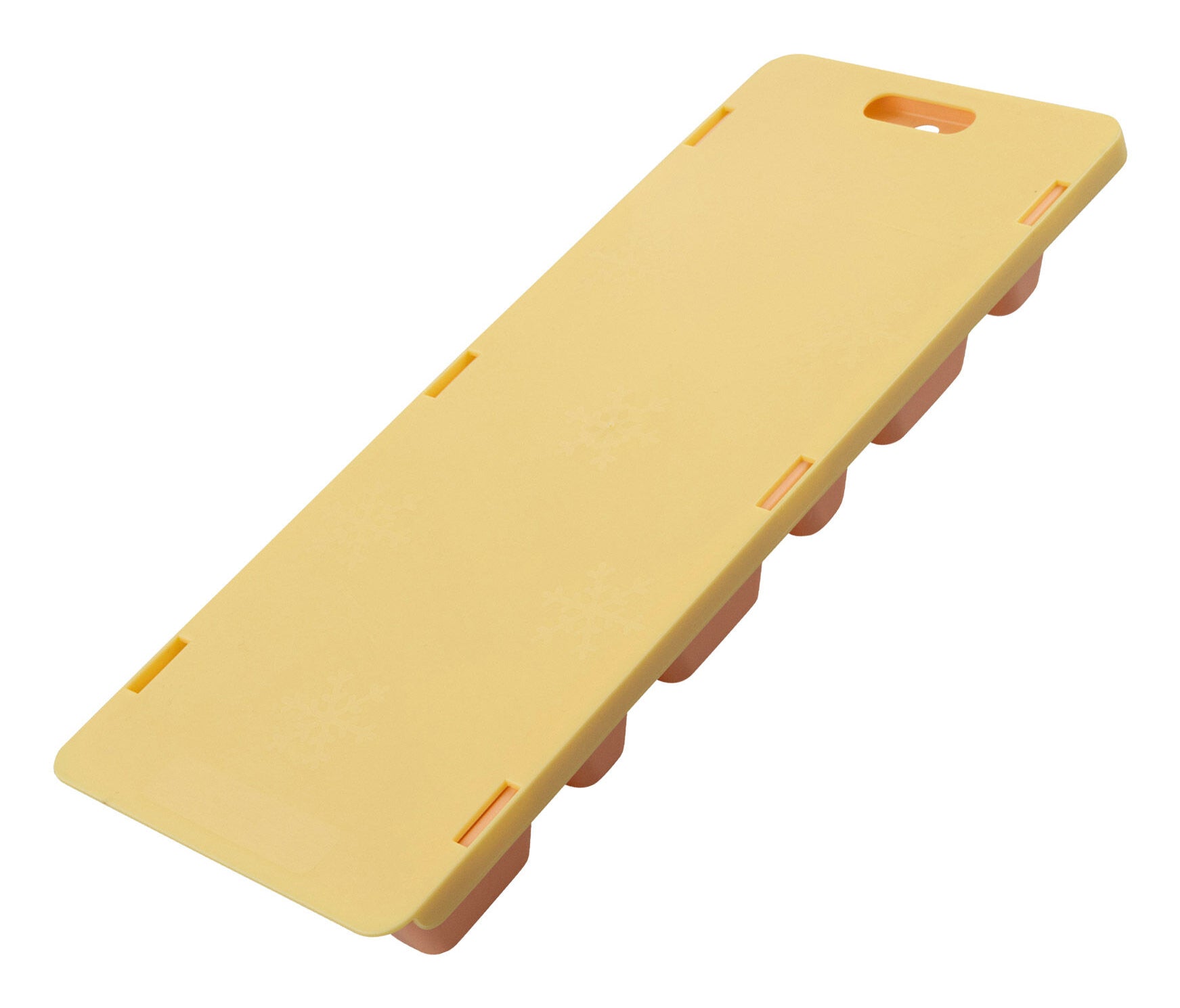 Fackelmann Eiswürfelform – 25 × 10 cm, Kunststoff, Gelb, 15 Eiswürfel, mit Deckel, spülmaschinenbeständig