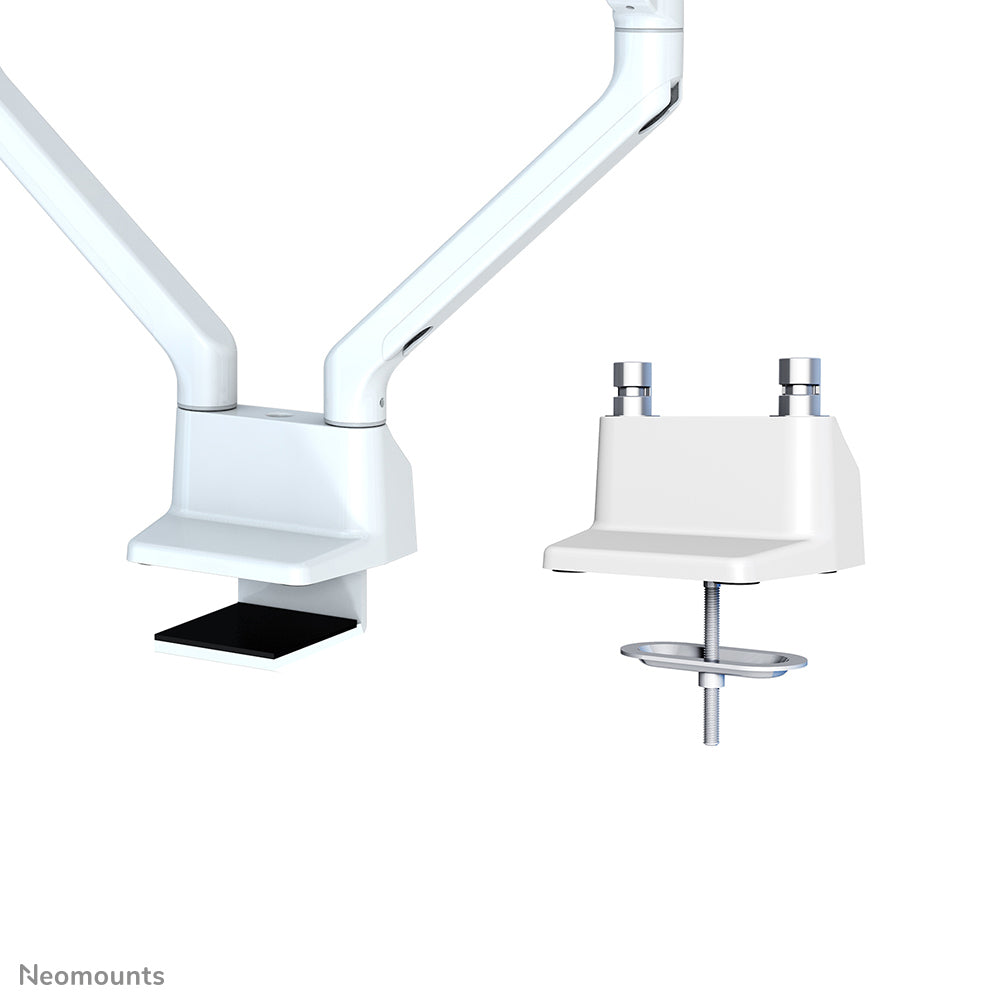 Neomounts Monitorarm, Tischklemme, Tischdurchführung, bis 32", höhenverstellbar, Gasfeder, Weiss