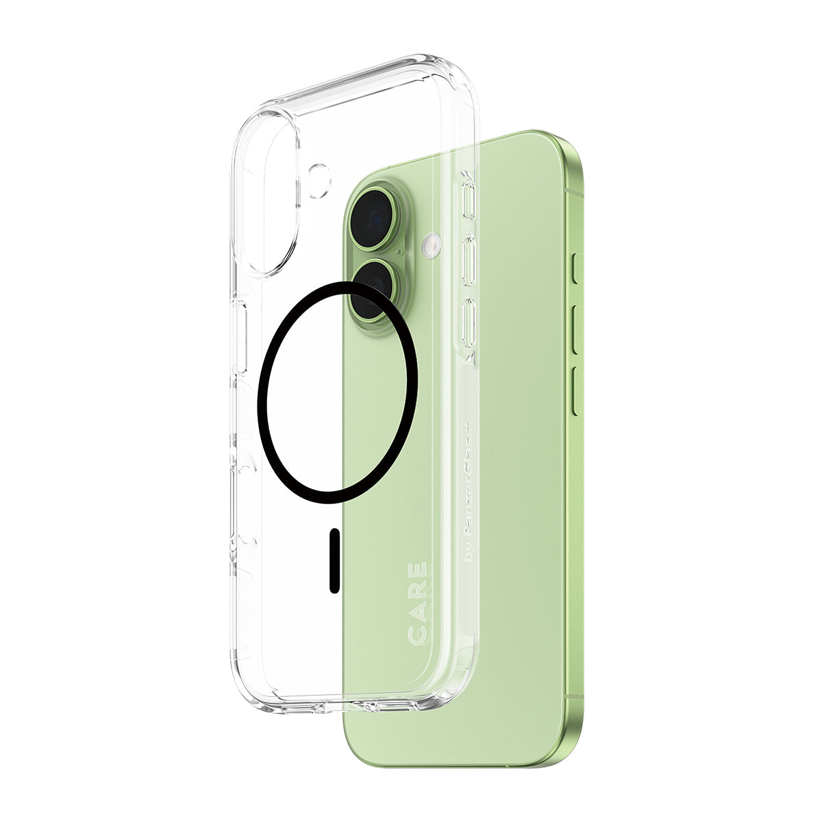 PanzerGlass Backcover – für Apple iPhone 17 – transparent/schwarz – TPU – MagSafe-kompatibel