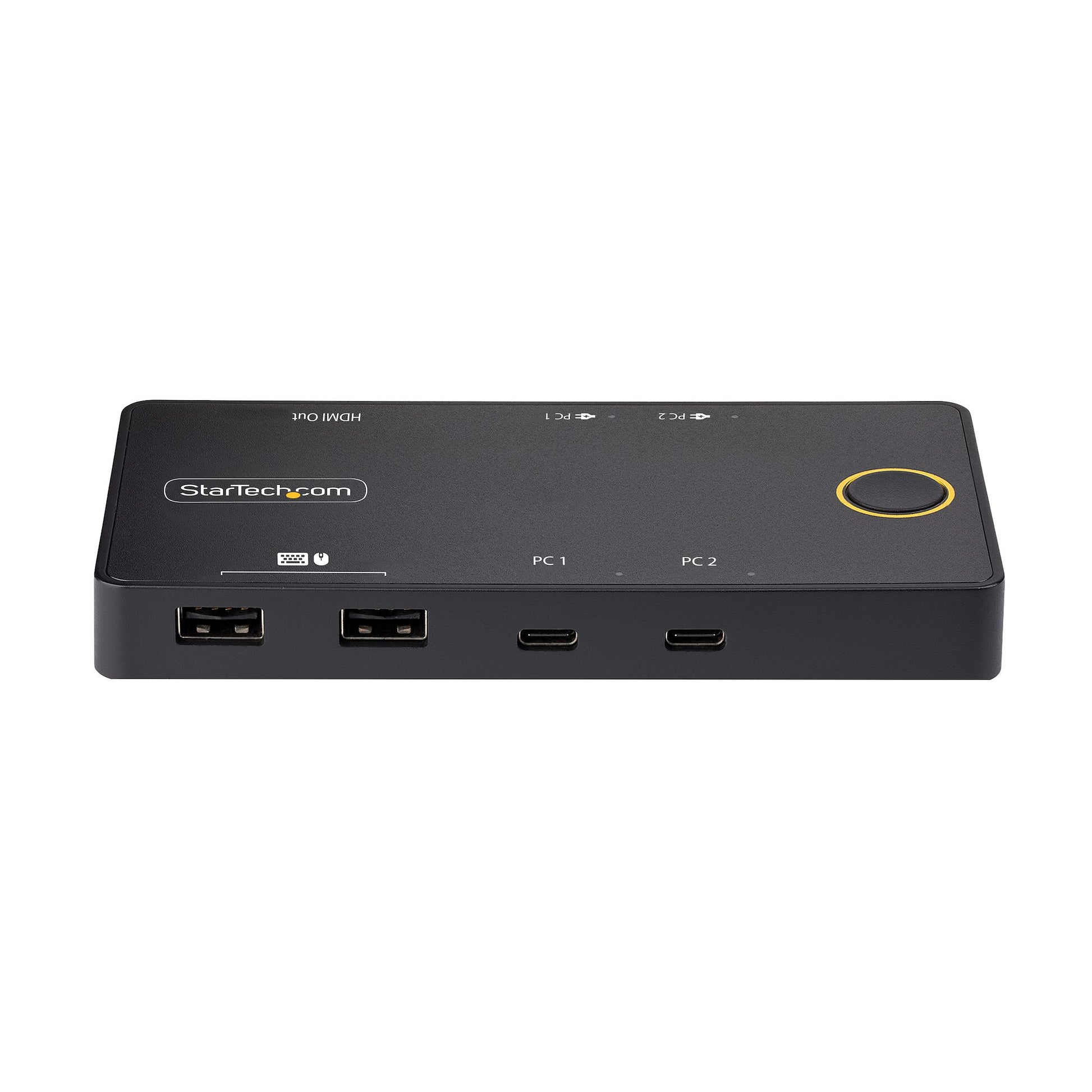 StarTech.com C2-H46-UC2-PD-KVM – 2-Port HDMI KVM-Switch – 4K/75 Hz, USB 2.0-Hub, PD 100 W, Audio 7.1