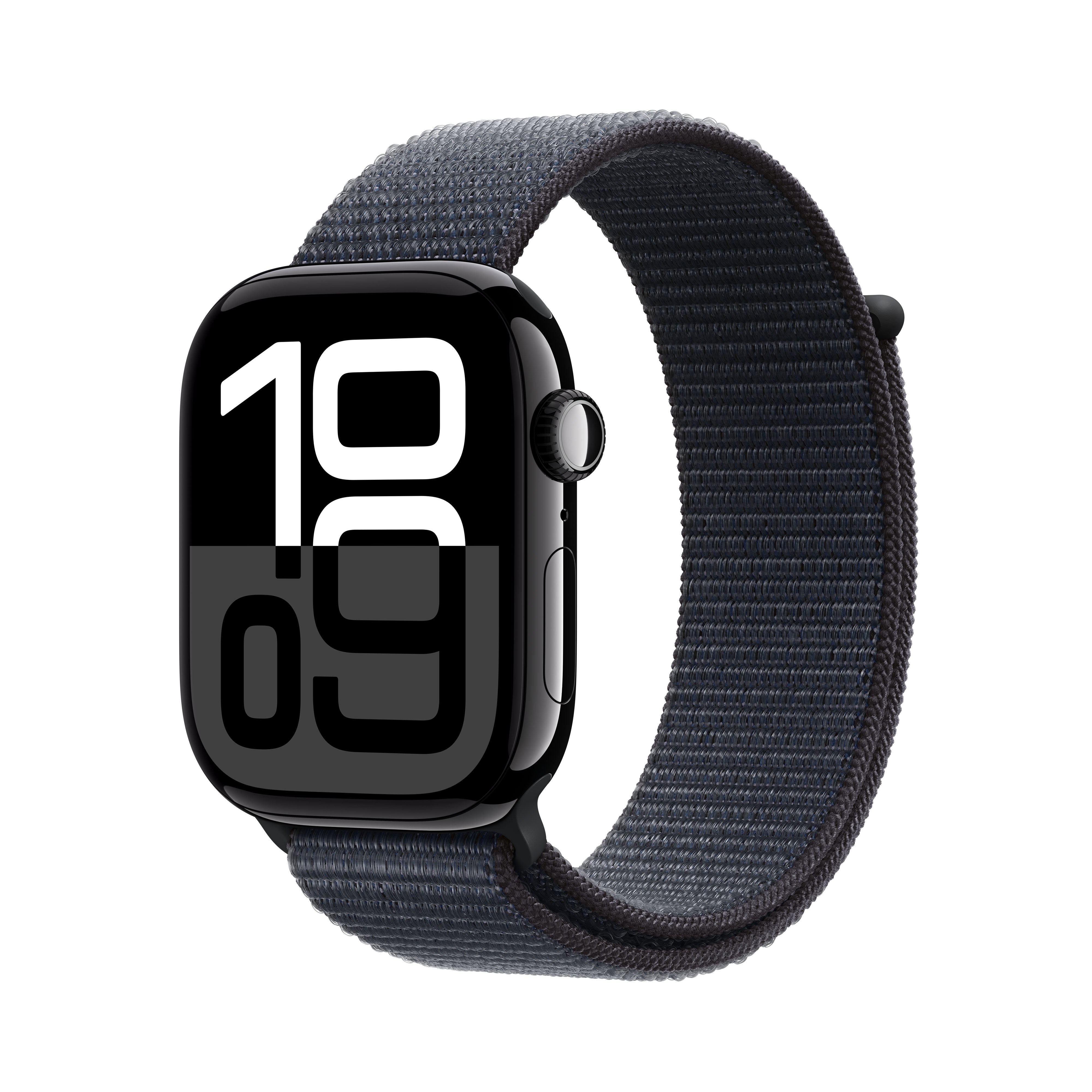 Apple Watch S10 – Smartwatch – 46 mm, GPS, AMOLED, 50 m, Jet Black, Ink Sport Loop