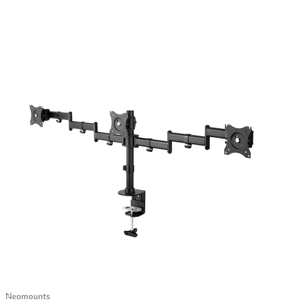 Neomounts NM-D135D3BLACK – Monitorarm, Dreifach, Tischklemme, bis 27", VESA 75 × 75/100 × 100 mm, 8 kg