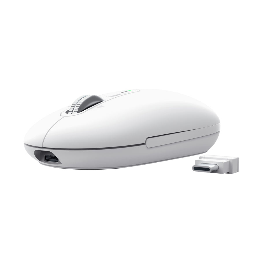 Trust Seron Slim Multi – Maus – Kabellos (Bluetooth/2,4 GHz), 3200 DPI, beidhändig, Weiss
