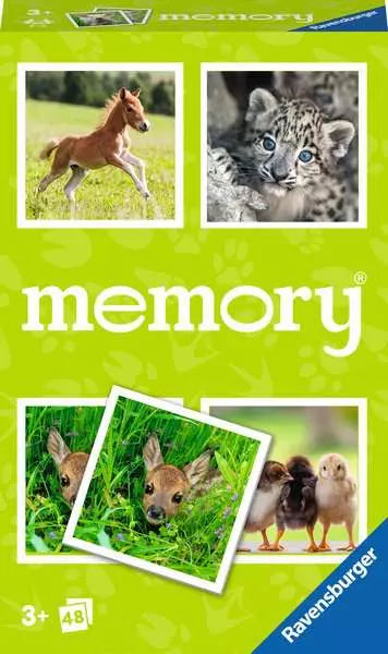Ravensburger Memory Tierbaby – 2–8 Spieler, ab 4 Jahren, d, 48 Karten, 115 × 183 × 37 mm, Karton, mehrfarbig