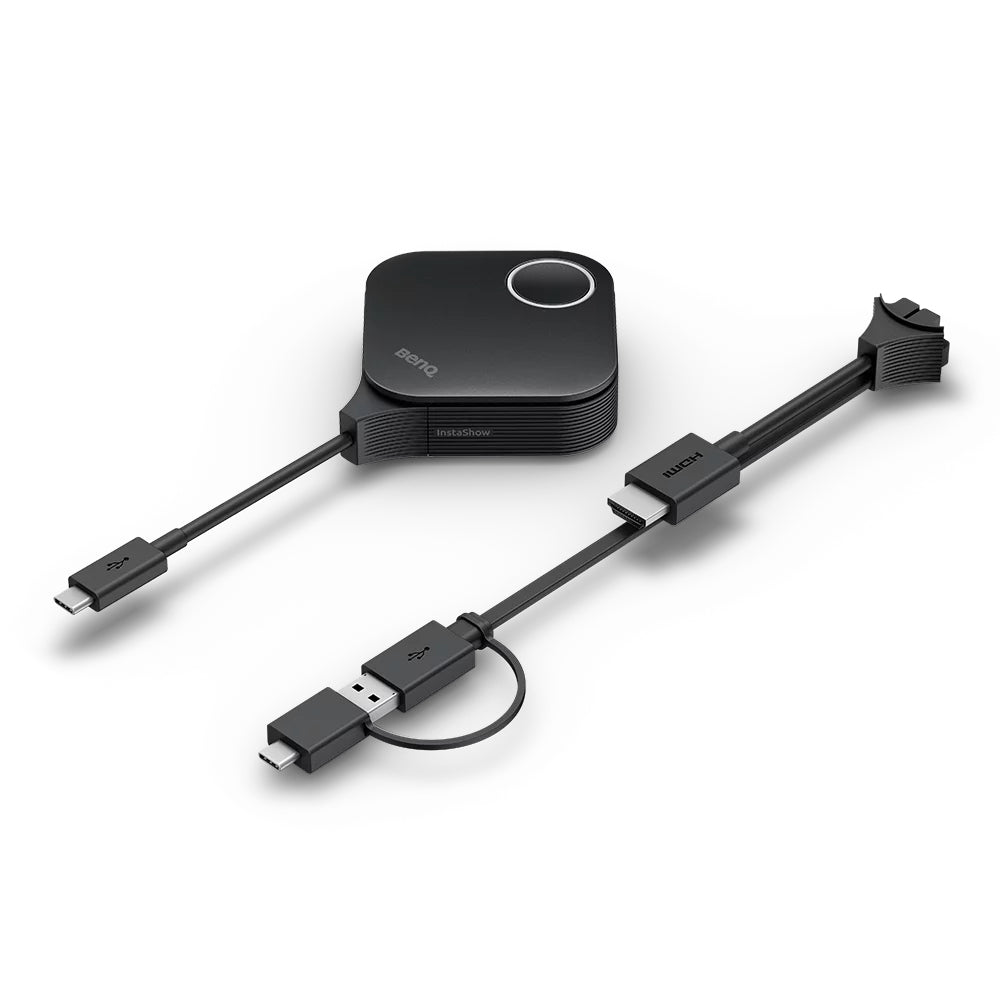 BenQ WDC25 InstaShow – Drahtloses Präsentationssystem – 4K, HDMI, USB-C, Schwarz