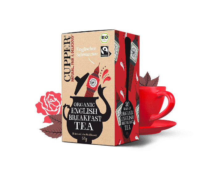 Cupper Tee Cupper – Schwarztee English Breakfast – Teebeutel 20 Beutel – Bio – Fairtrade