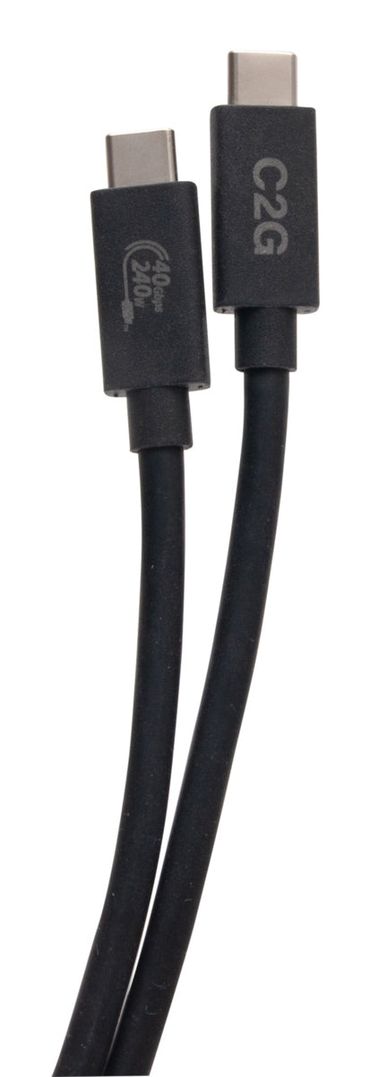 C2G USB-C auf USB-C Kabel – USB4 40 Gbit/s – 1 m – PD 240 W – TPE-Mantel – Schwarz