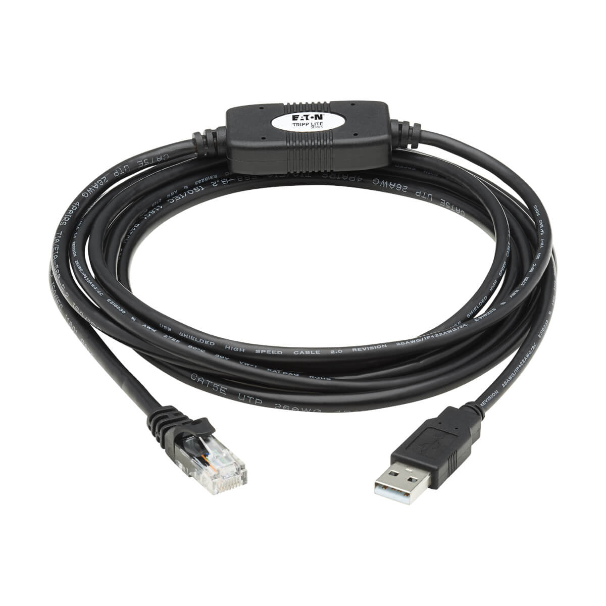 Tripp Lite USB-A auf RJ45 Kabel – USB 2.0 (480 Mbit/s) – 3,05 m – Schwarz