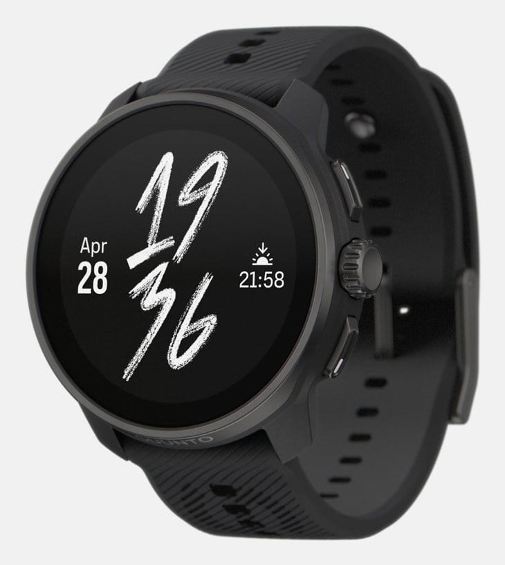 Suunto Race S 45 mm GPS – Fiberglas/Edelstahl Schwarz, Sportband, Schwarz, 50 m