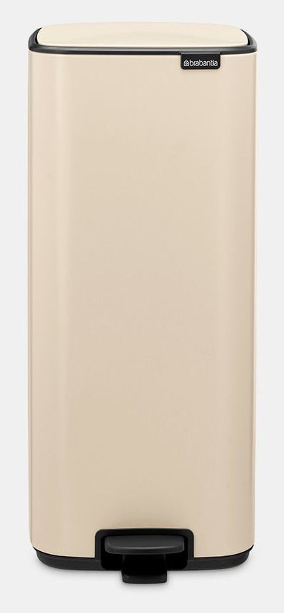 Brabantia Abfallcontainer – 30 l, mit Deckel, Stahl, Beige – B × H 288 × 647 mm