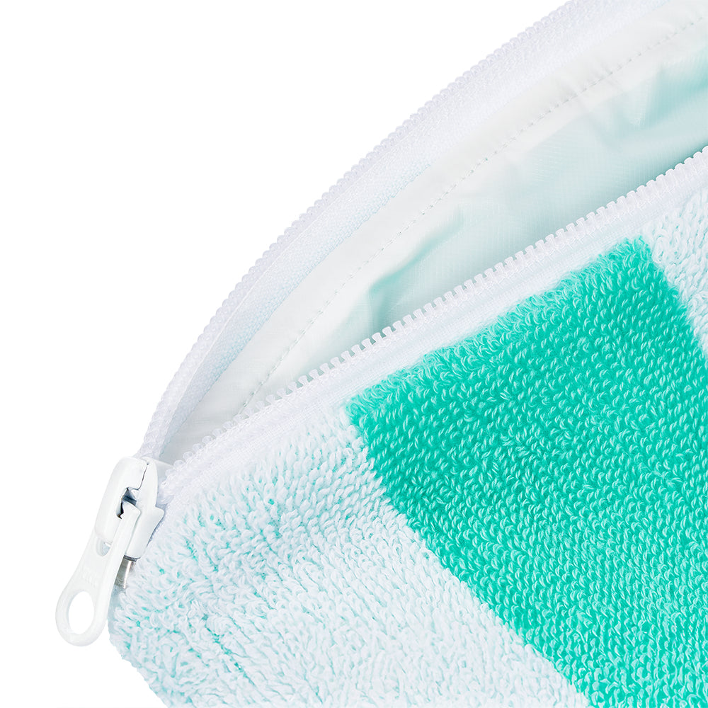 Kolma Stripy Caribbean – Etui, türkis, PVC, 24,5 × 18,5 cm