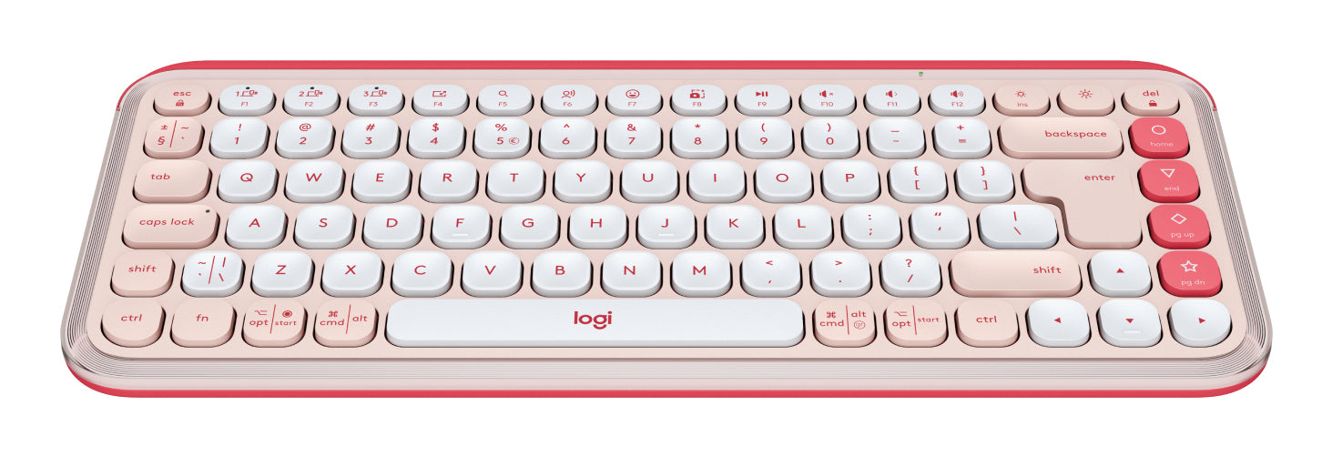 Logitech POP ICON KEYS – Tastatur, US-Layout (EN), Rosa