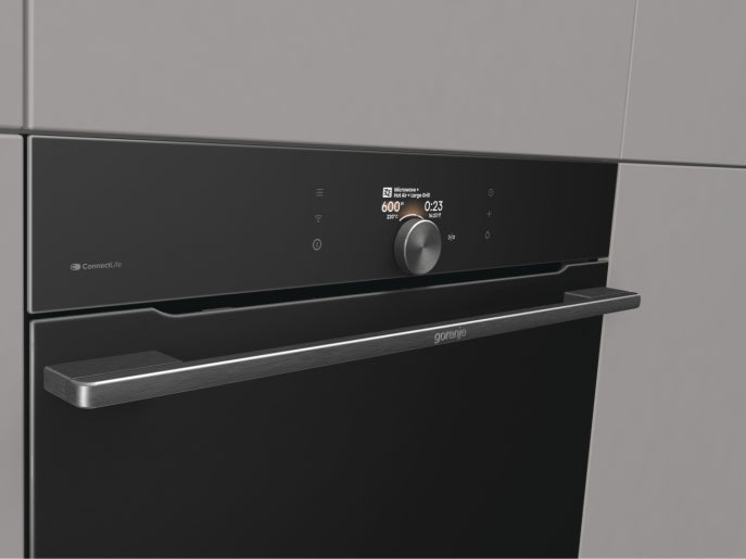 Gorenje Einbau-Mikrowelle BCM 4058 B – 50 l, Grill & Heissluft, 1000 W – Schwarz