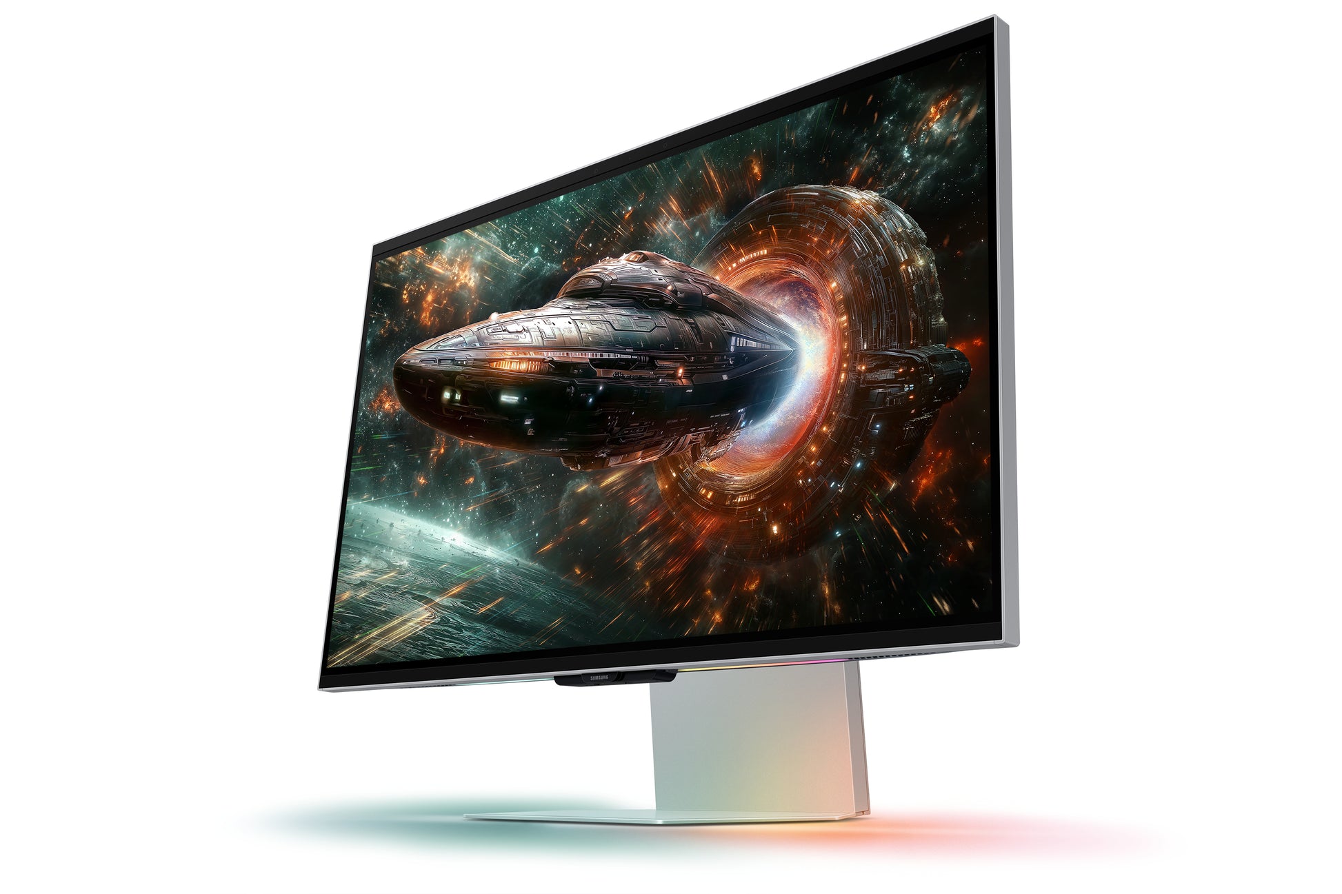Samsung G90Xf – Monitor, 27" 4K UHD (3840 × 2160), LCD, Silber