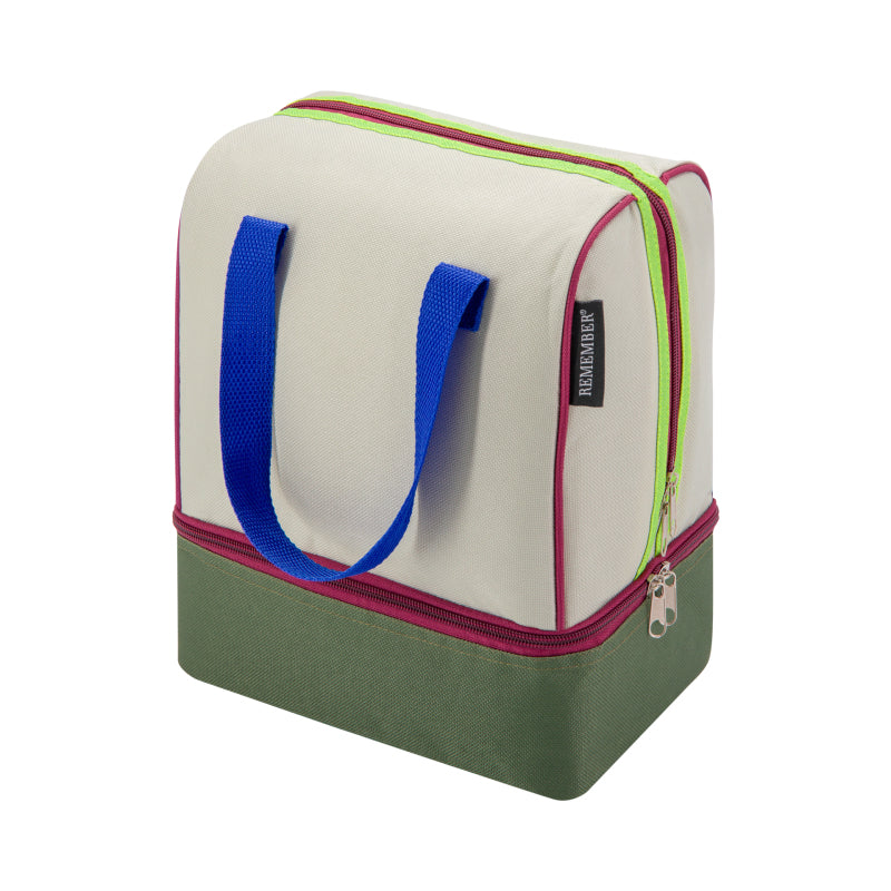 REMEMBER Lunch-Kühltasche Bruno – 9 l, 23 × 26 × 16 cm – mehrfarbig – Polyester – 1 Stk.