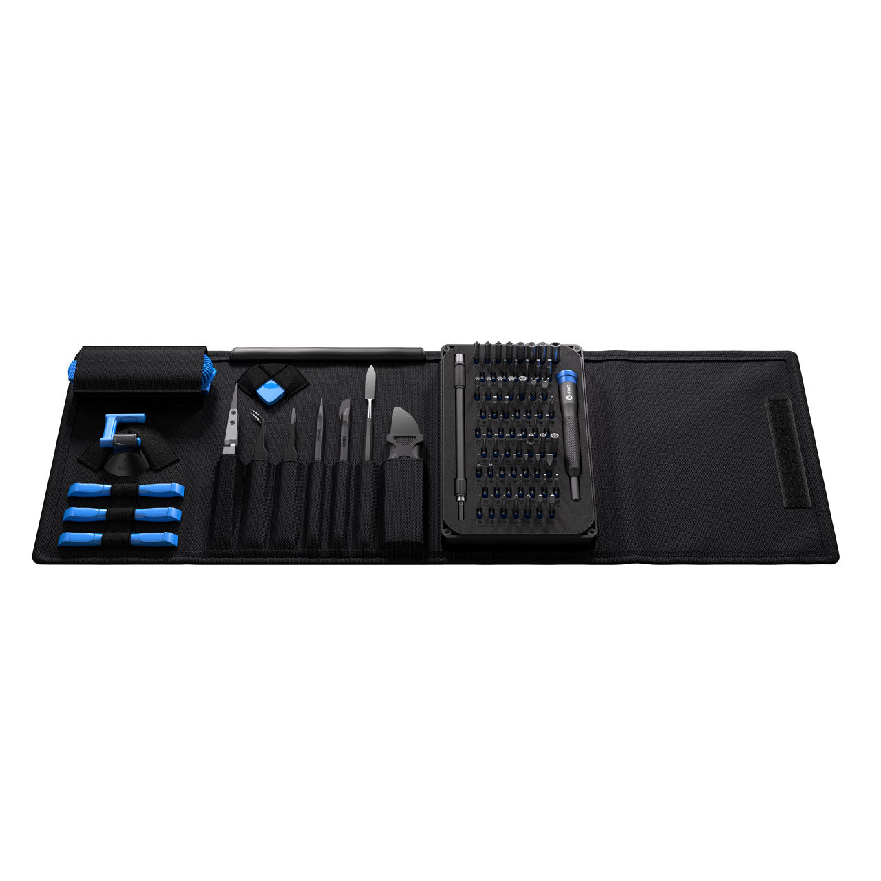 iFixit Pro Tech Toolkit – Spudger, Saugnapf und Pinzette – Schwarz, Blau, Edelstahl