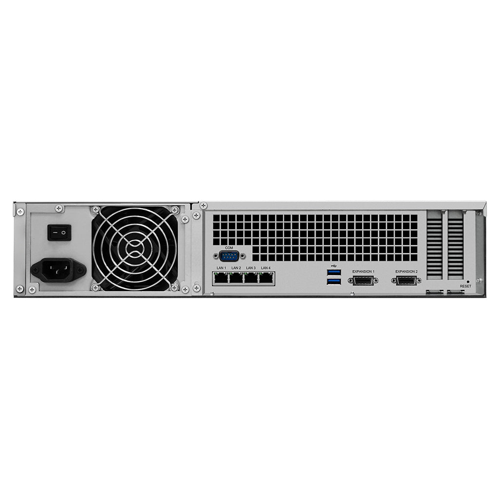 Synology RS3618xs – 12-Bay Rack 2U NAS – Intel Xeon D-1521, 8 GB RAM, 1GbE, DSM, für 2,5"/3,5" HDD/SSD, SATA