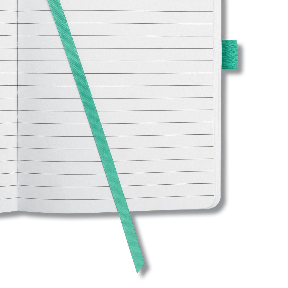 Sigel Notizbuch A5, liniert, Fadenheftung, Karton, 174 Seiten, perforiert, 80 g/m² – mintgrün
