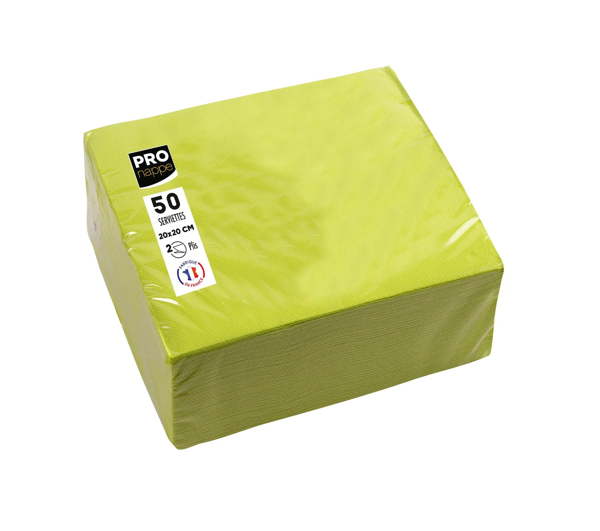 PRONAPPE Servietten – grün – 20 × 20 cm, Papier, 2-lagig – 50 Stück