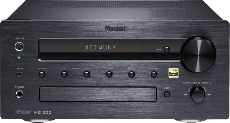 Magnat MC 200 R – Micro HiFi-Anlage, DAB+, CD, Bluetooth, WLAN, 75 W – Schwarz