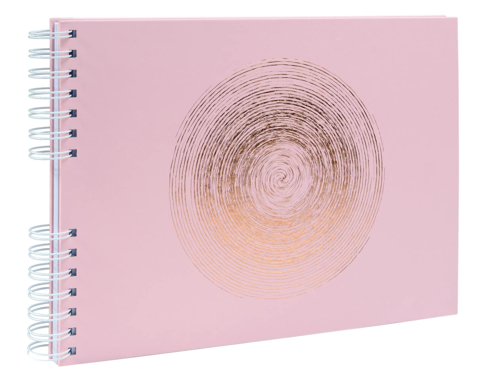 Exacompta Ellipse Fotoalbum – 32 × 22 cm, Spiralbindung, 50 Seiten, weisse Seiten, rosa