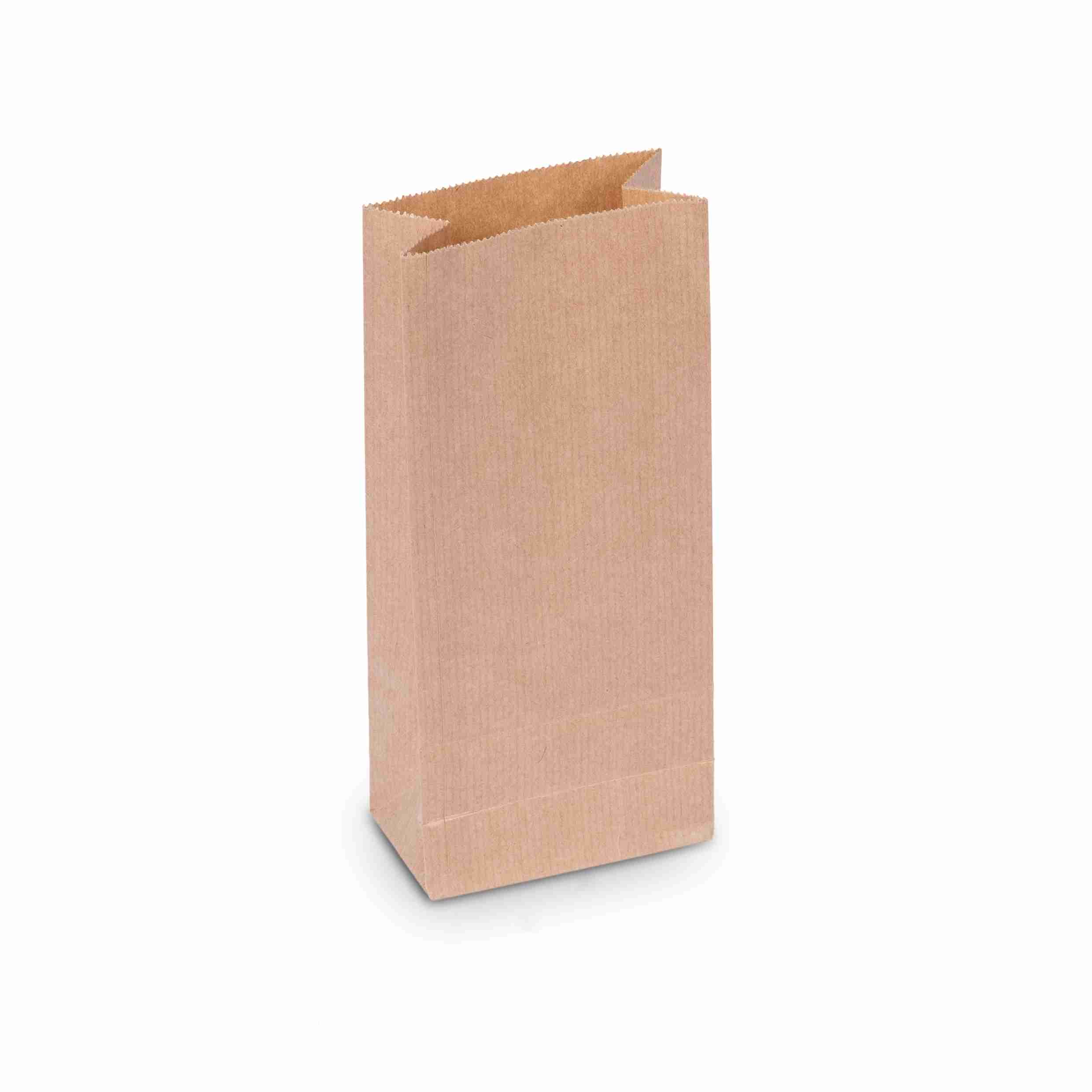 Model Beutel – 85 × 50 × 210 mm, braun, Kraftpapier – 1 Stk., ab 100 Stk.