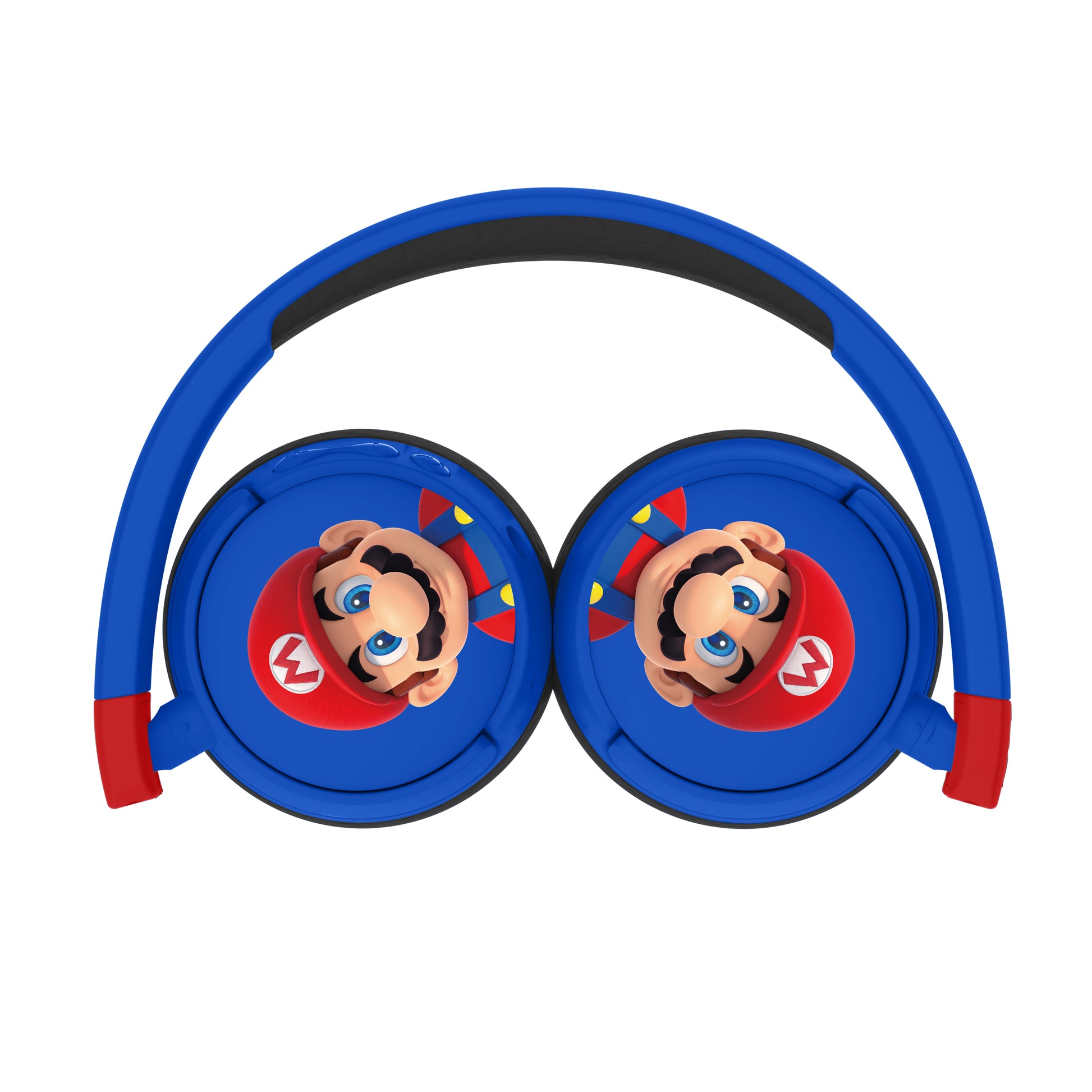 OTL Technologies OTL Super Mario V2 – Gaming-Headset (On-Ear) – Bluetooth 5.1 – für Kinder, Blau/Rot – bis 24 h