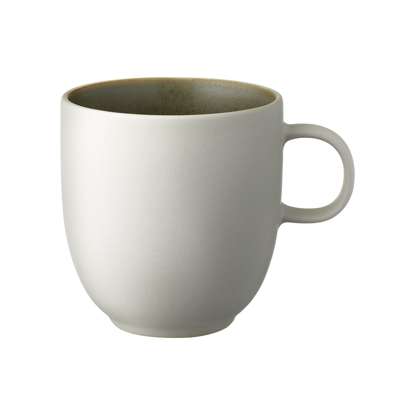 Studio Round Teetasse – 330 ml, Steinzeug, Weiss, spülmaschinenfest, mikrowellengeeignet