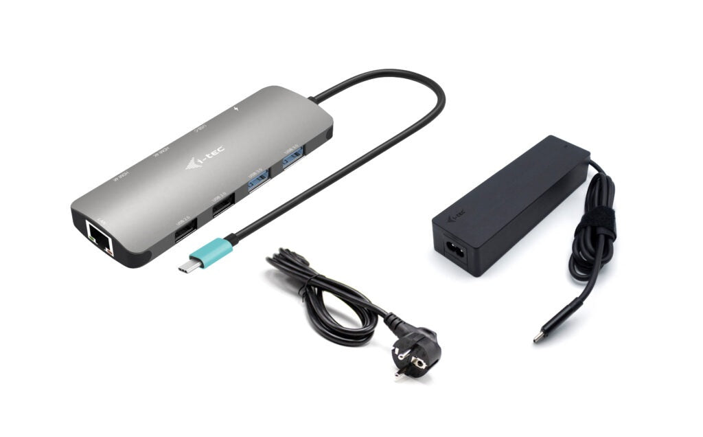i-tec Metal Nano Dockingstation – USB-C, 2× HDMI, 4× USB-A, 2× USB-C, 100 W PD, GbE, für Windows/Mac/ChromeOS