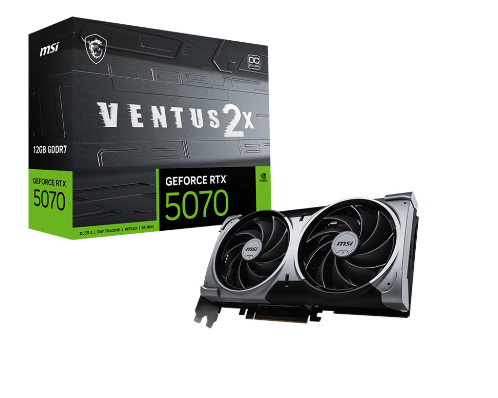 MSI VENTUS 2X OC – NVIDIA GeForce RTX 5070, 12 GB GDDR7, PCI Express 5.0