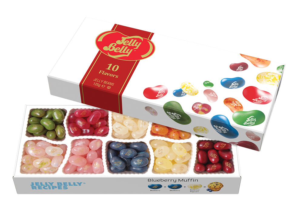 Jelly Belly 10 Sorten Mischung Gummibonbons – Fruchtmix, glutenfrei – 125 g