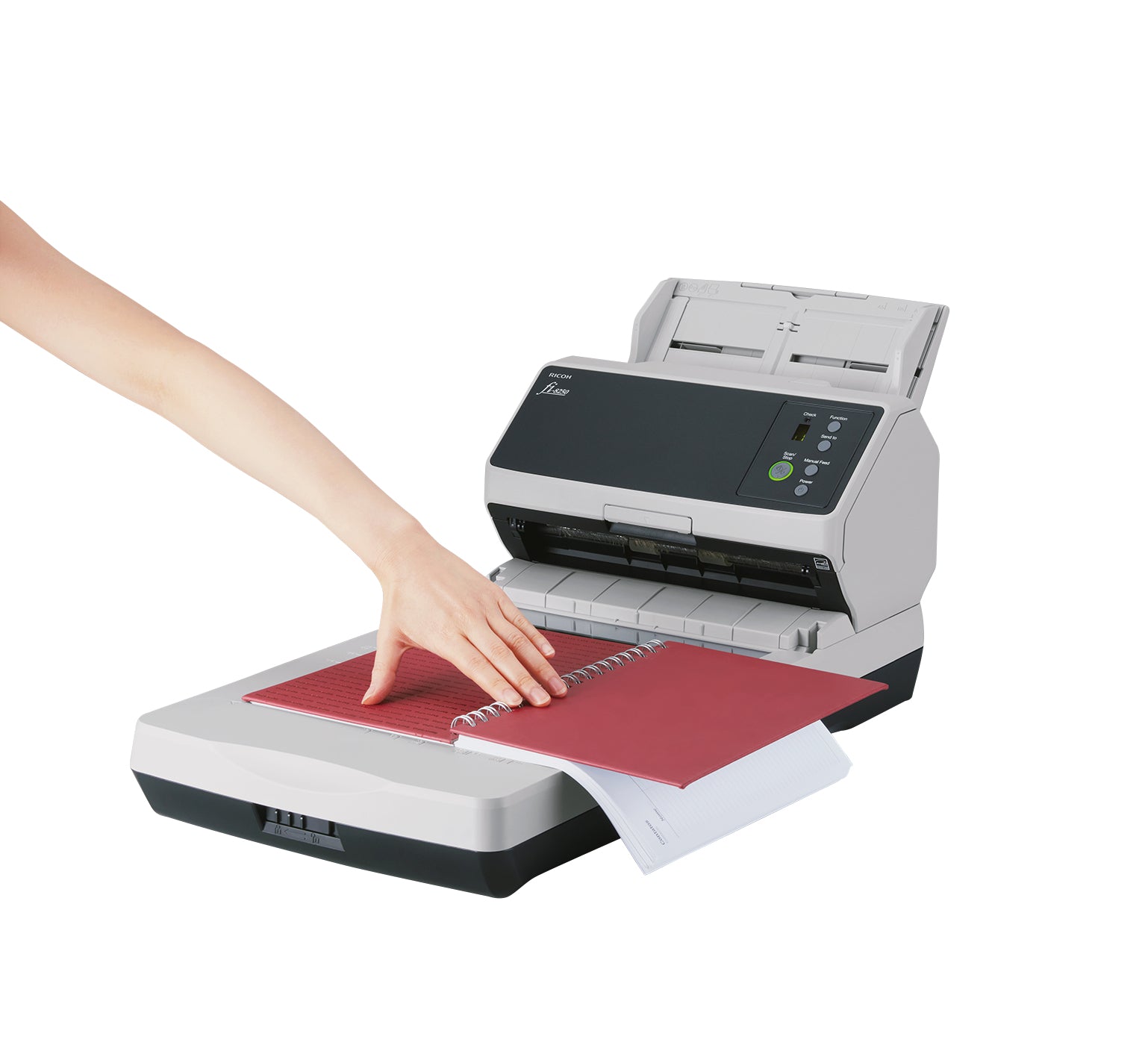 Ricoh FI-8250 – Dokumentenscanner, Legal, Duplex, 50 ppm, 600 dpi, ADF 100 Blatt, LAN, USB