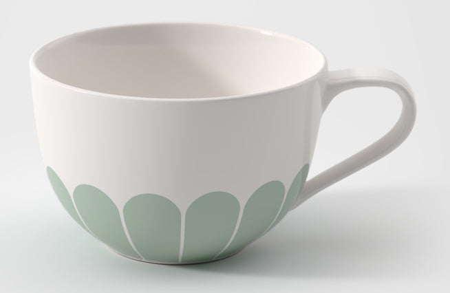 Villeroy & Boch Cappuccinotasse – 300 ml, H 7,1 cm, Porzellan, Hellgrün, spülmaschinenfest