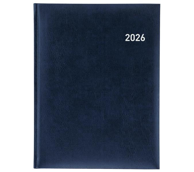 Biella Orario Agenda – 1 Woche/2 Seiten, Gebunden, 17,5 × 23,5 cm, 2026, Mehrsprachig, Dunkelblau, FSC